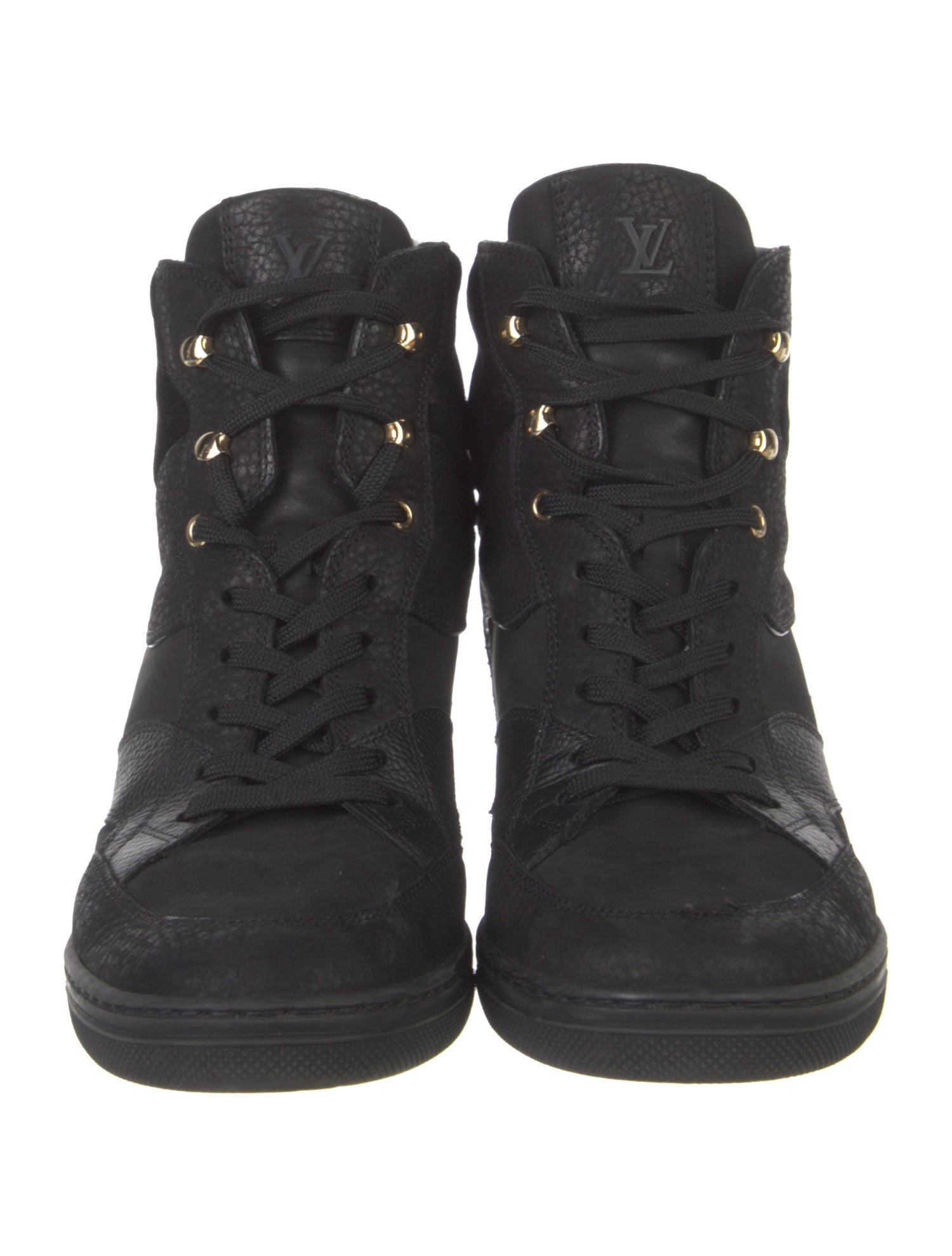 Louis Vuitton LV Monogram Leather Wedge Sneakers
